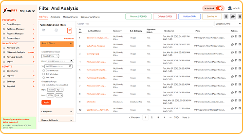 Dashboard screenshot